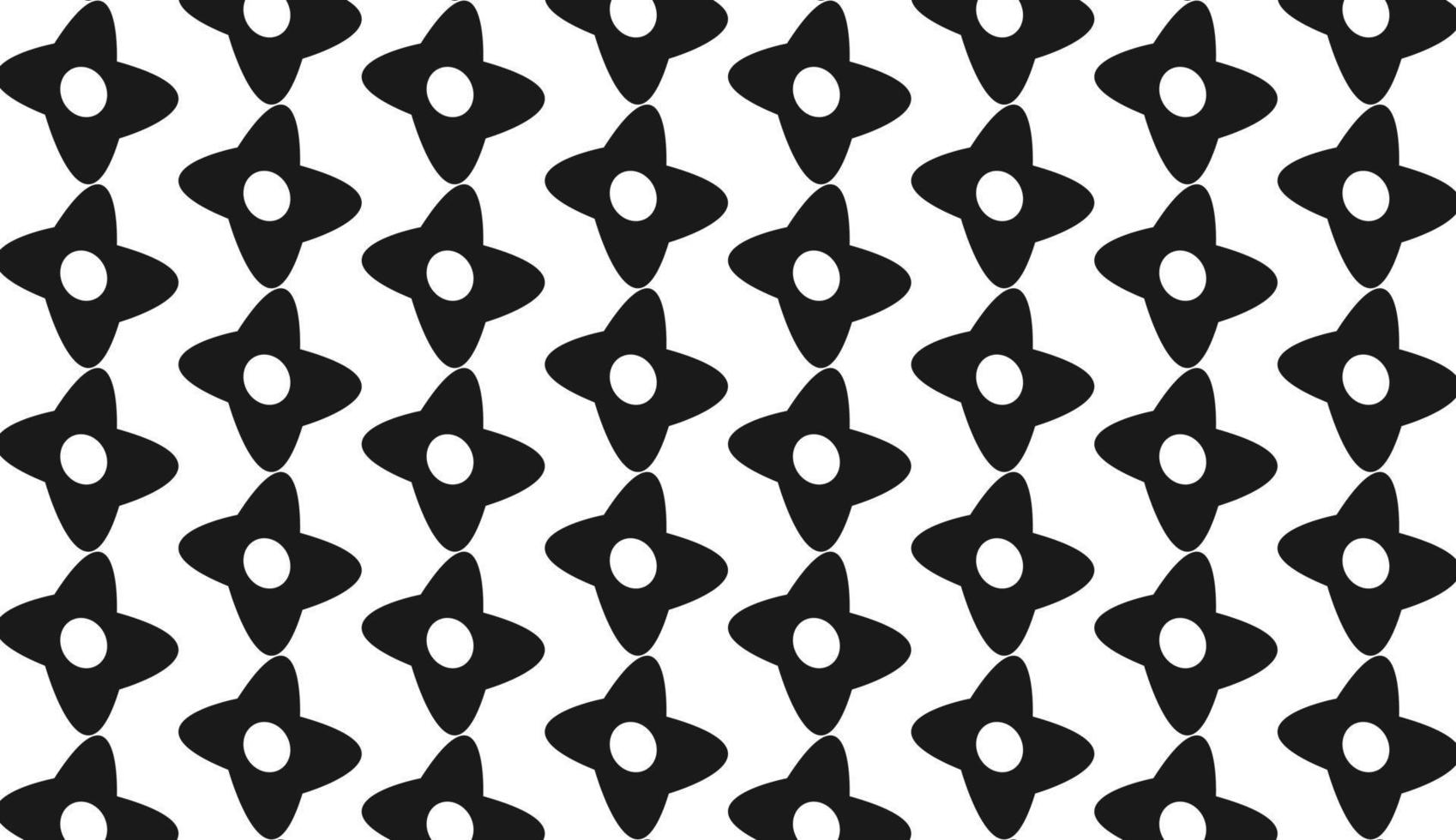 Dotted star seamless pattern. Black and white star pattern. Modern style pattern design. Can be used for posters, brochures, postcards, and other printing needs. Vector illustration