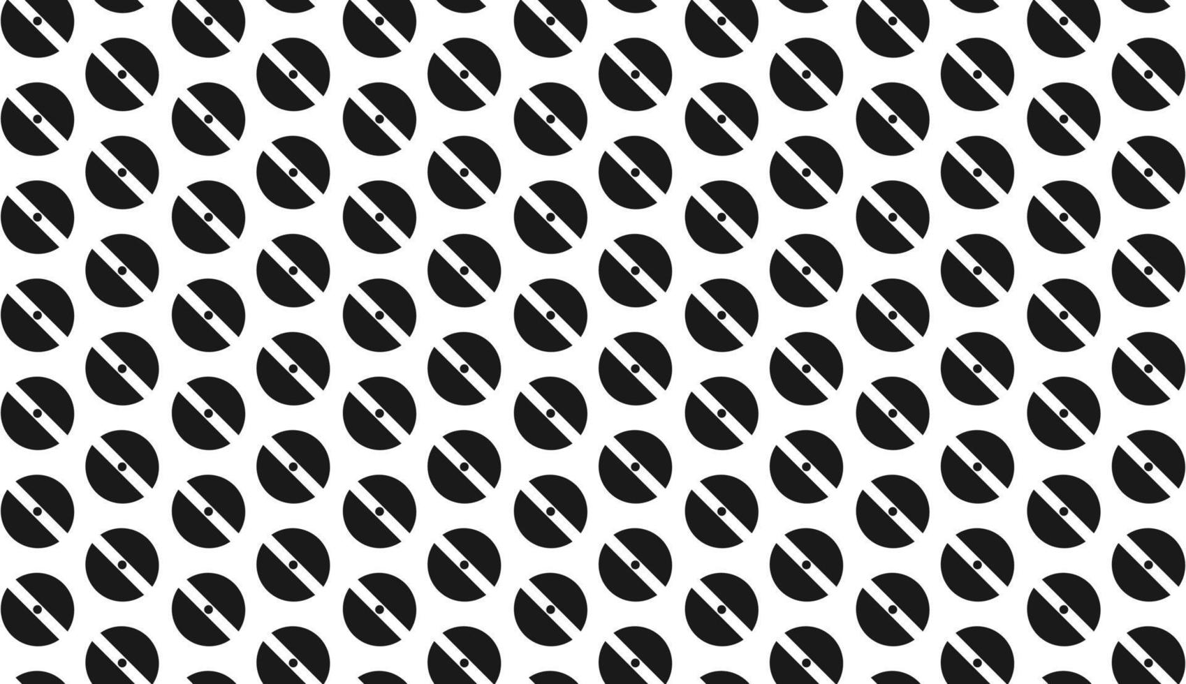 Seamless pattern. Black and white dotted circle motif. Simple pattern design. Can be used for posters, brochures, postcards, and other printing needs. Vector illustration