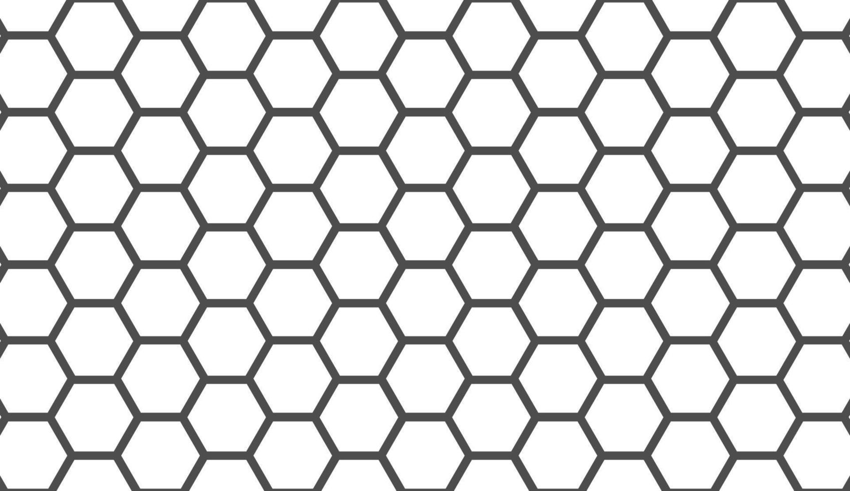 Seamless pattern. Simple hexagon ornament. Minimalist black and white pattern design. Can be used for posters, brochures, postcards, and other printing needs. Vector illustration