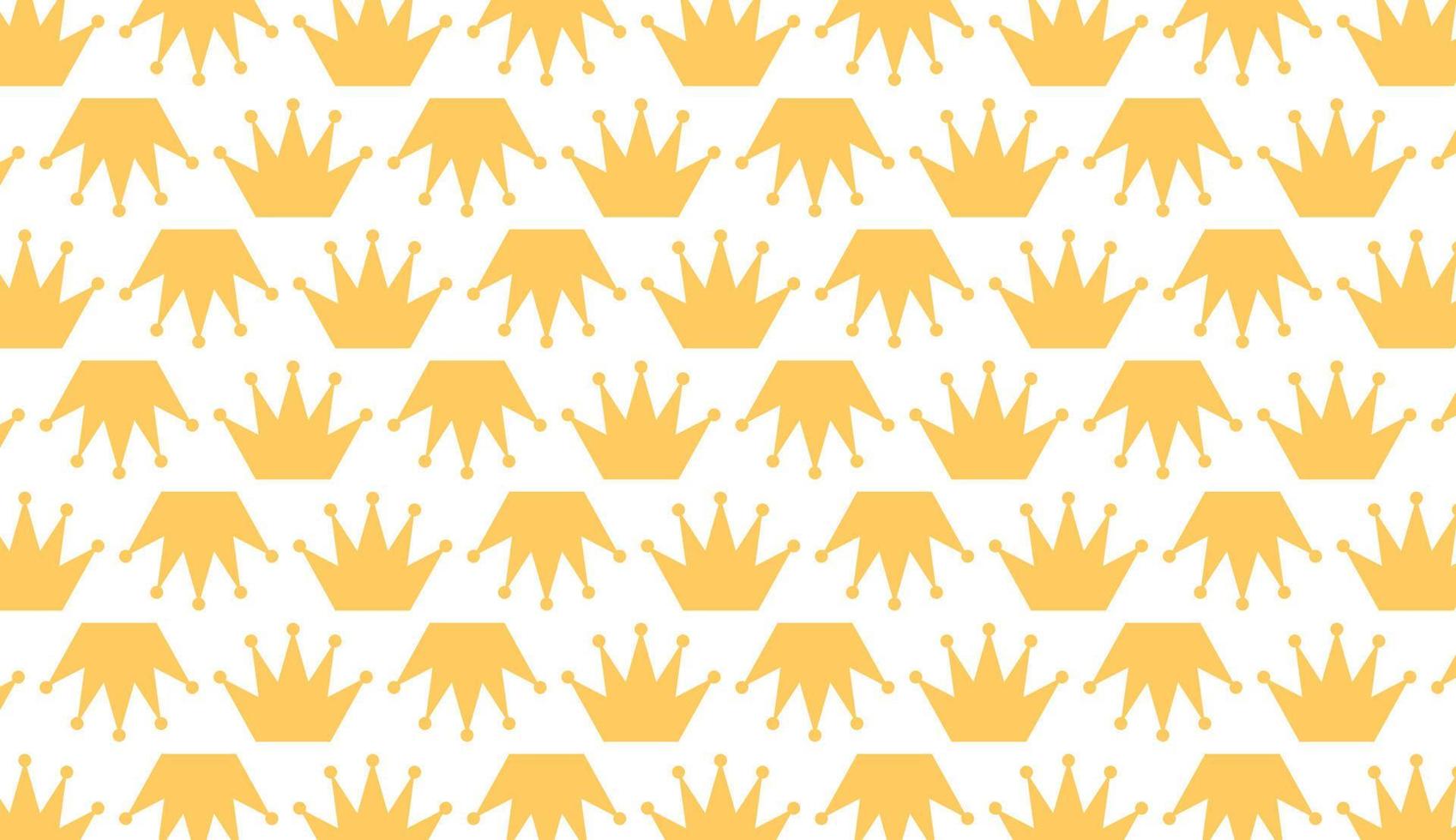 Seamless crown pattern. Yellow crown motif. Minimalist pattern design. Can be used for posters, brochures, postcards, and other printing needs. Vector illustration