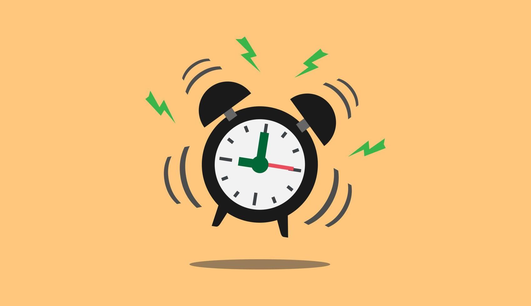 illustration of alarm clock is ringing vector