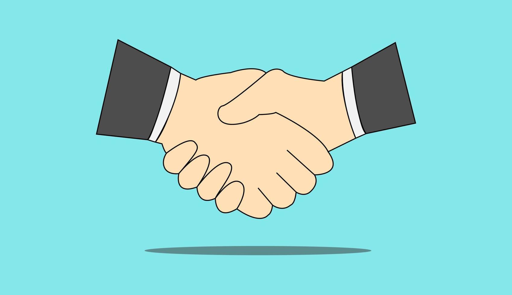 Handshake of business partners with Successful deal. Vector illustration