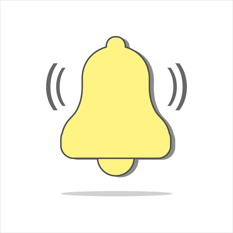 Notification message bell icon alert and alarm icon. Vector illustration.