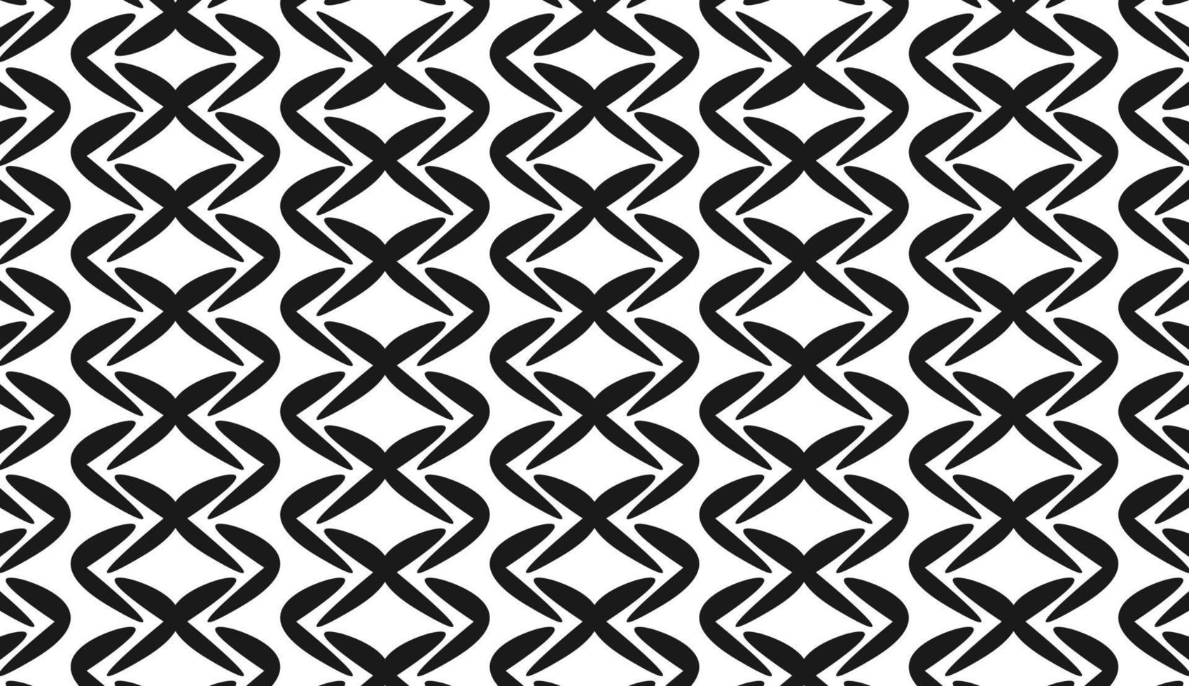 Black and white seamless pattern. Curved line motif. Modern style pattern design. Can be used for posters, brochures, postcards, and other printing needs. Vector illustration