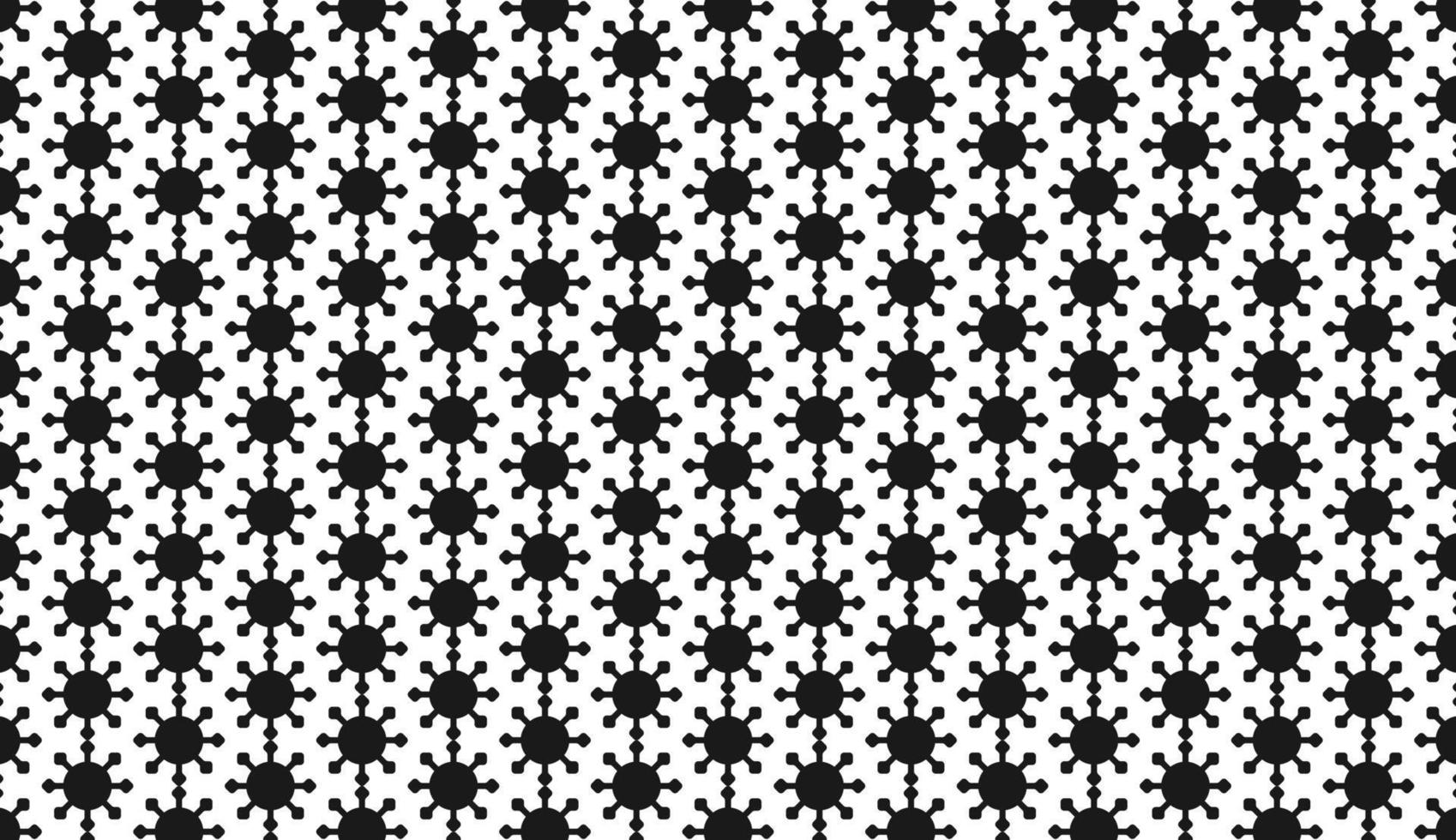 Seamless pattern. Black and white viral motif. Simple repeating pattern design. Can be used for posters, brochures, postcards, and other printing needs. Vector illustration