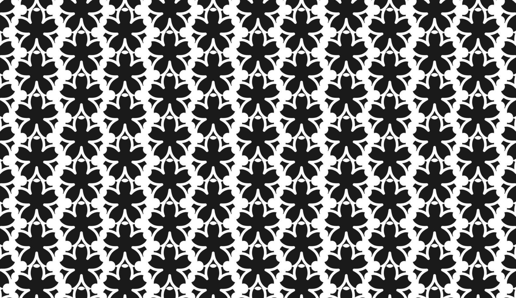 patrón sin costuras patrón geométrico floral. diseño de patrón de estilo moderno en blanco y negro. se puede utilizar para carteles, folletos, postales y otras necesidades de impresión. ilustración vectorial vector