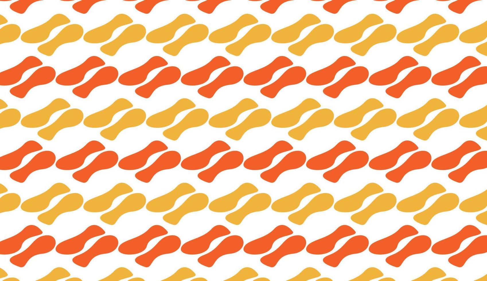 Minimalist seamless pattern in yellow and orange like fried chicken. Simple repeating pattern design. Can be used for posters, brochures, postcards, and other printing needs. Vector illustration