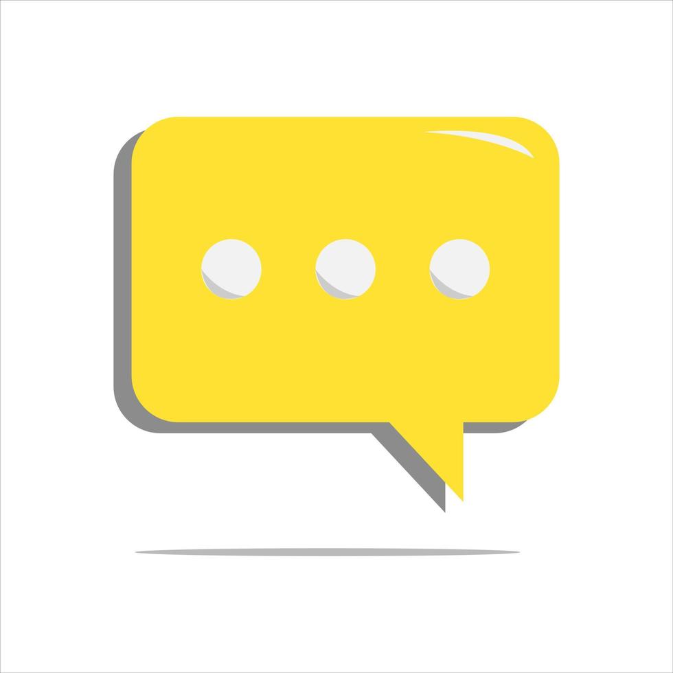 modern yellow chat bubbles on white background. concept of social media messages. Vector illustration