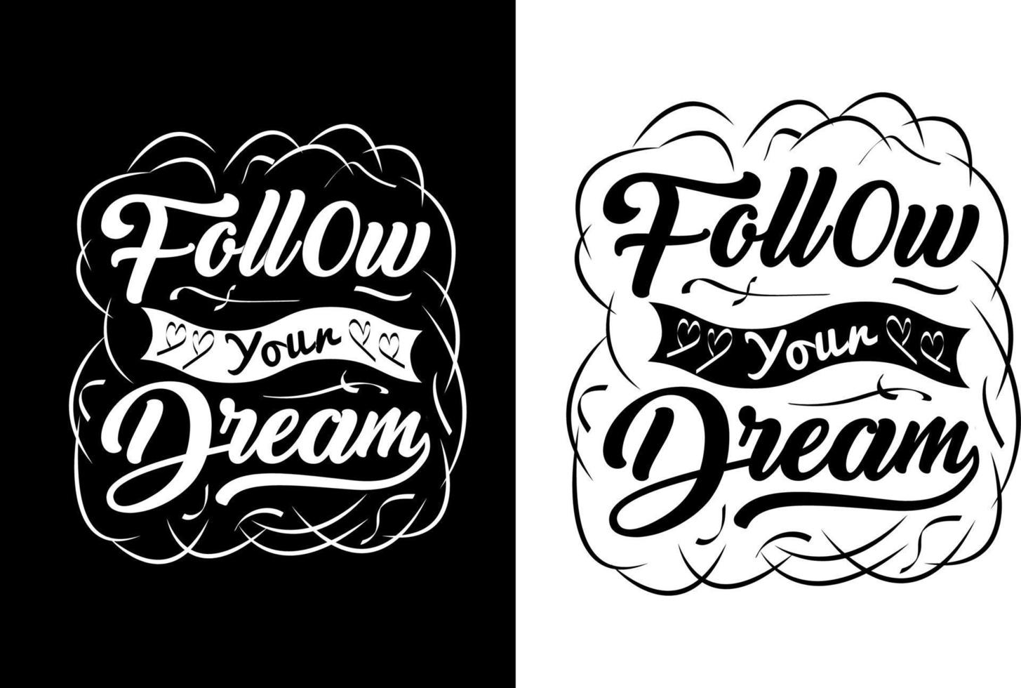 flower your dream typography t-shirt design vector