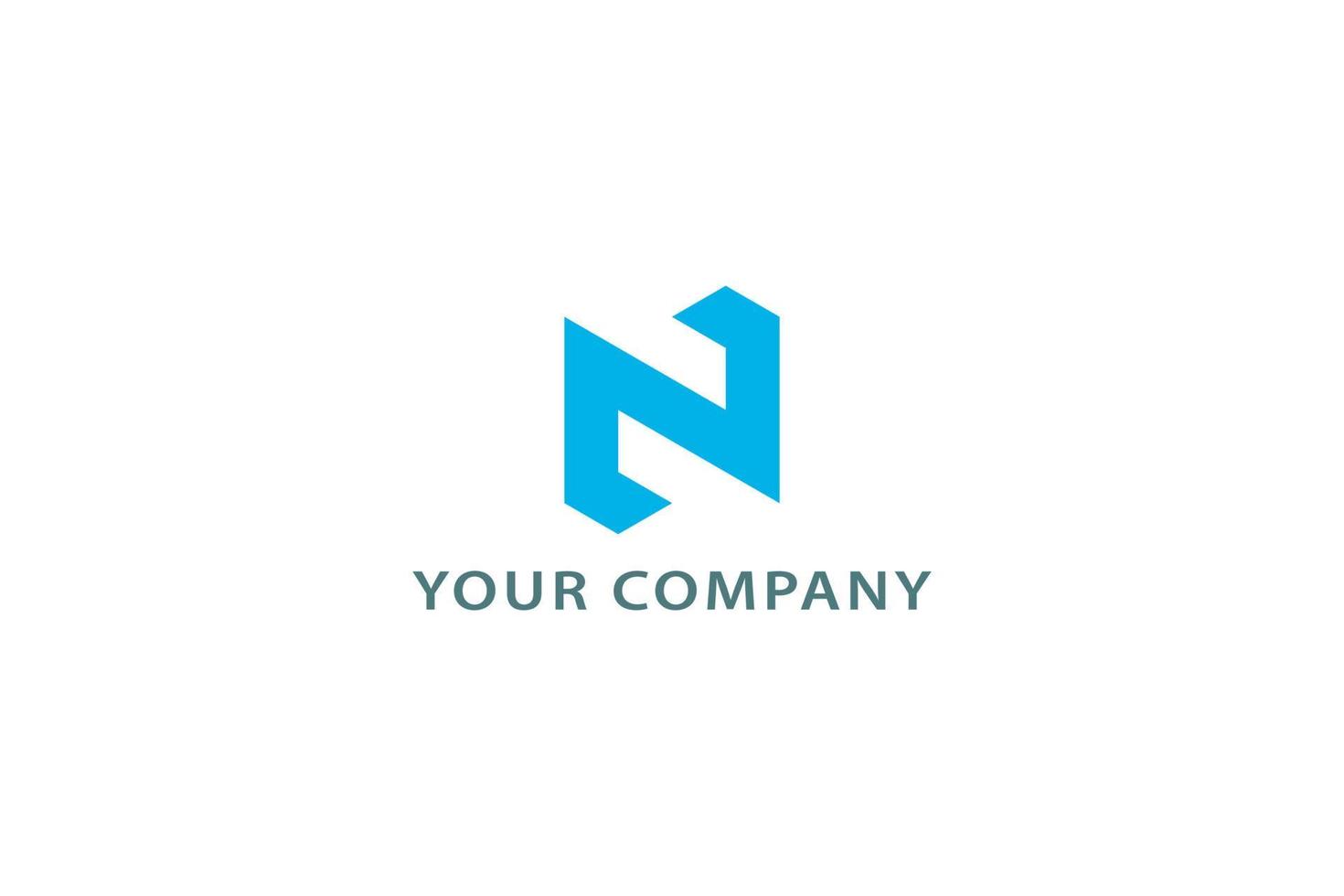 Letter N creative blue color new modern business logo vector