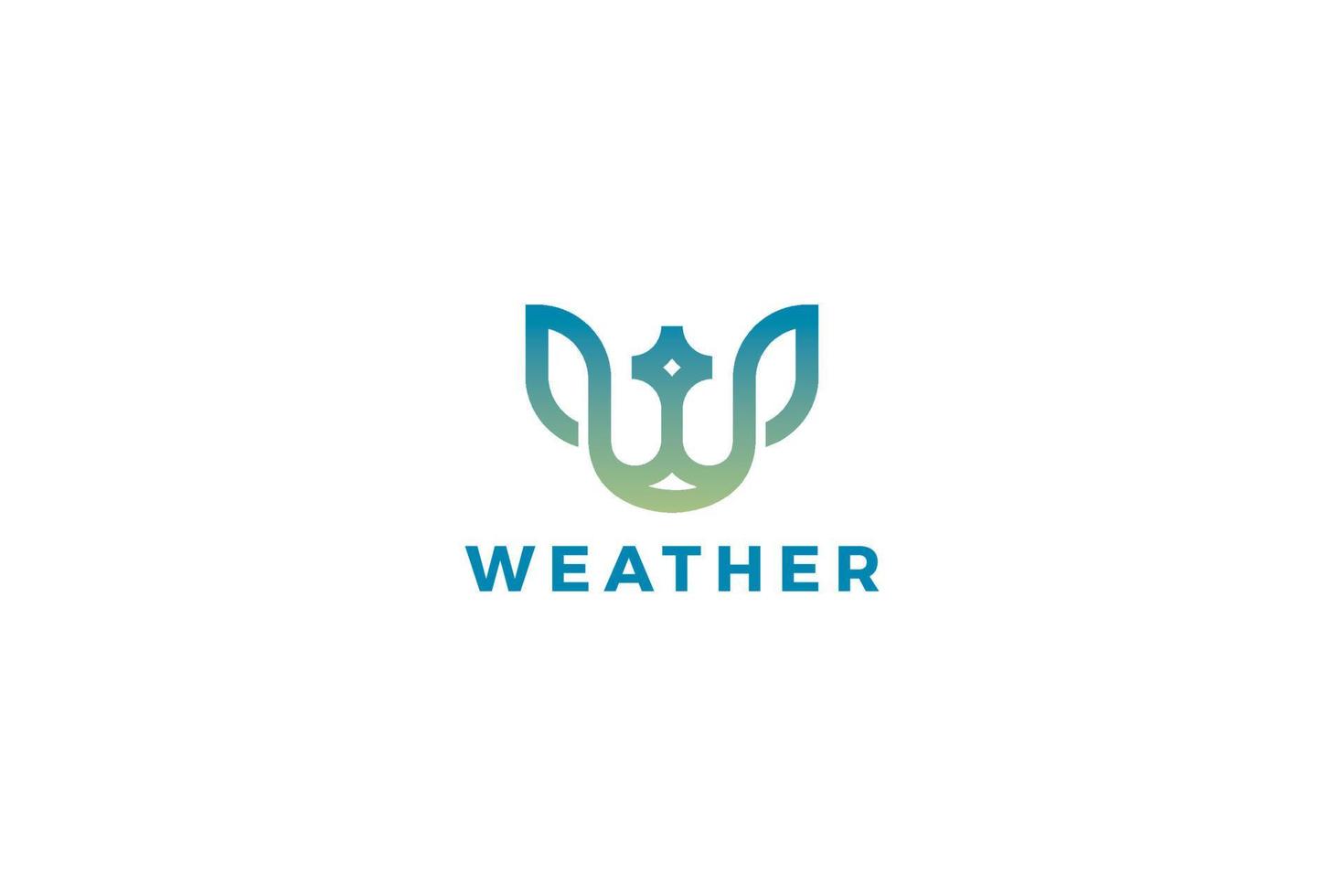 Letter W creative simple and line art green leafy natural business logo design vector