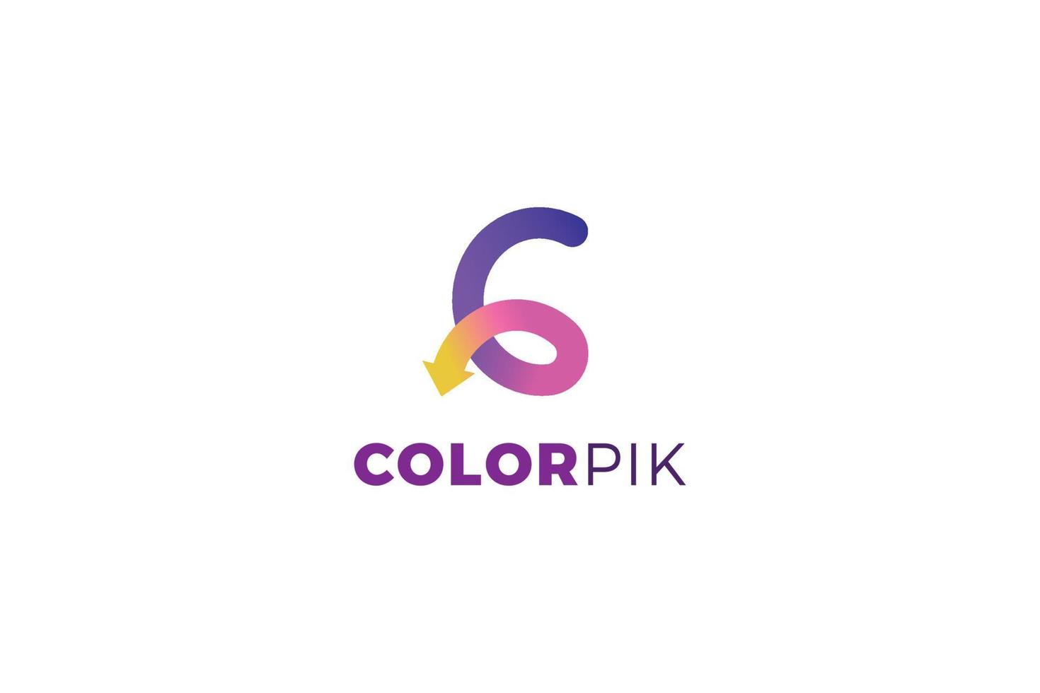 Letter c color peak business logo design vector