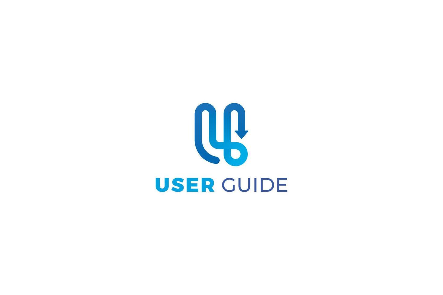 Letter U blue color creative spiral technological arrow business logo vector