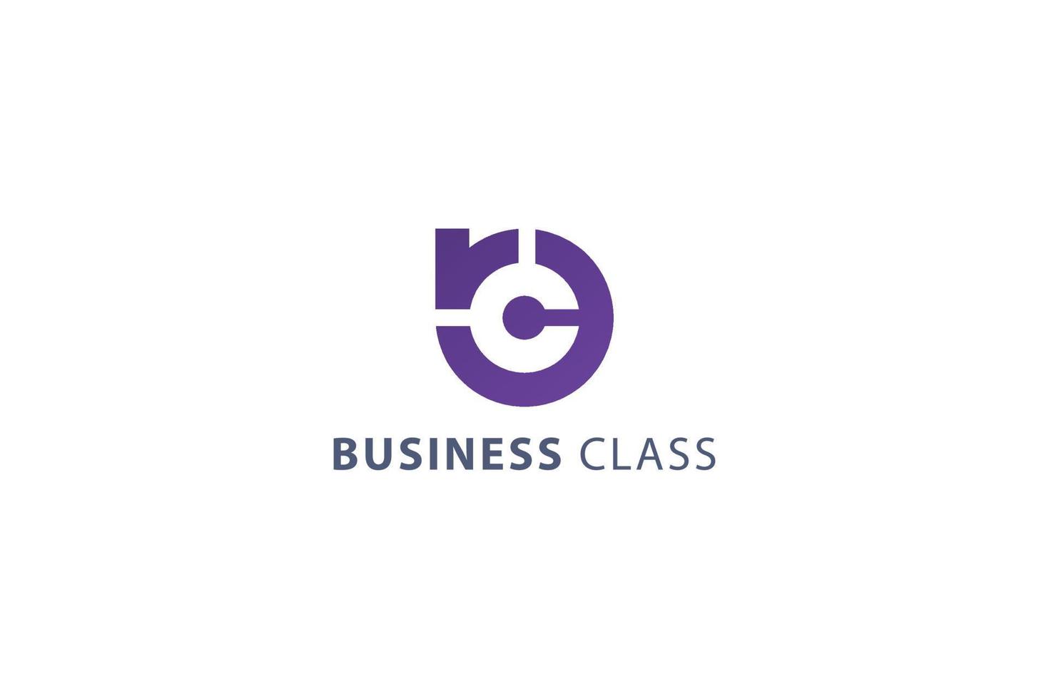 Letter B and C combination business class logo vector