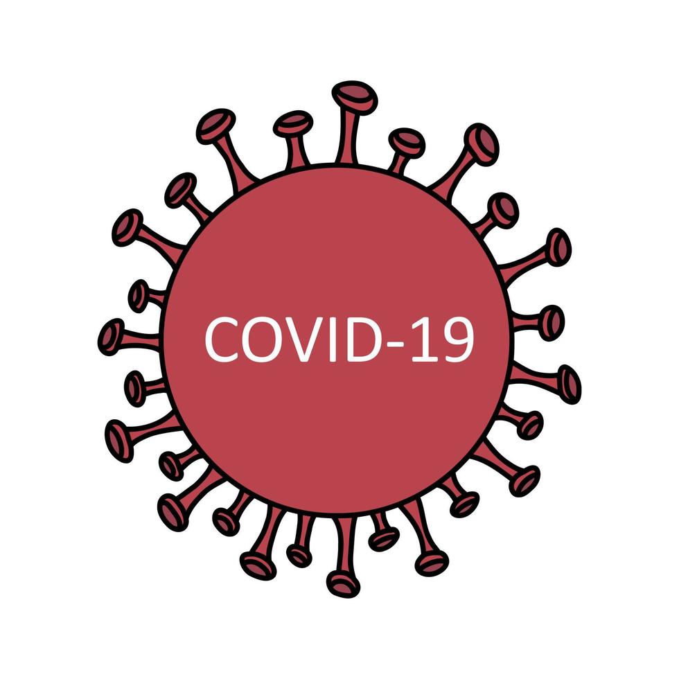 Covid-19 strain red vector isolated illustration
