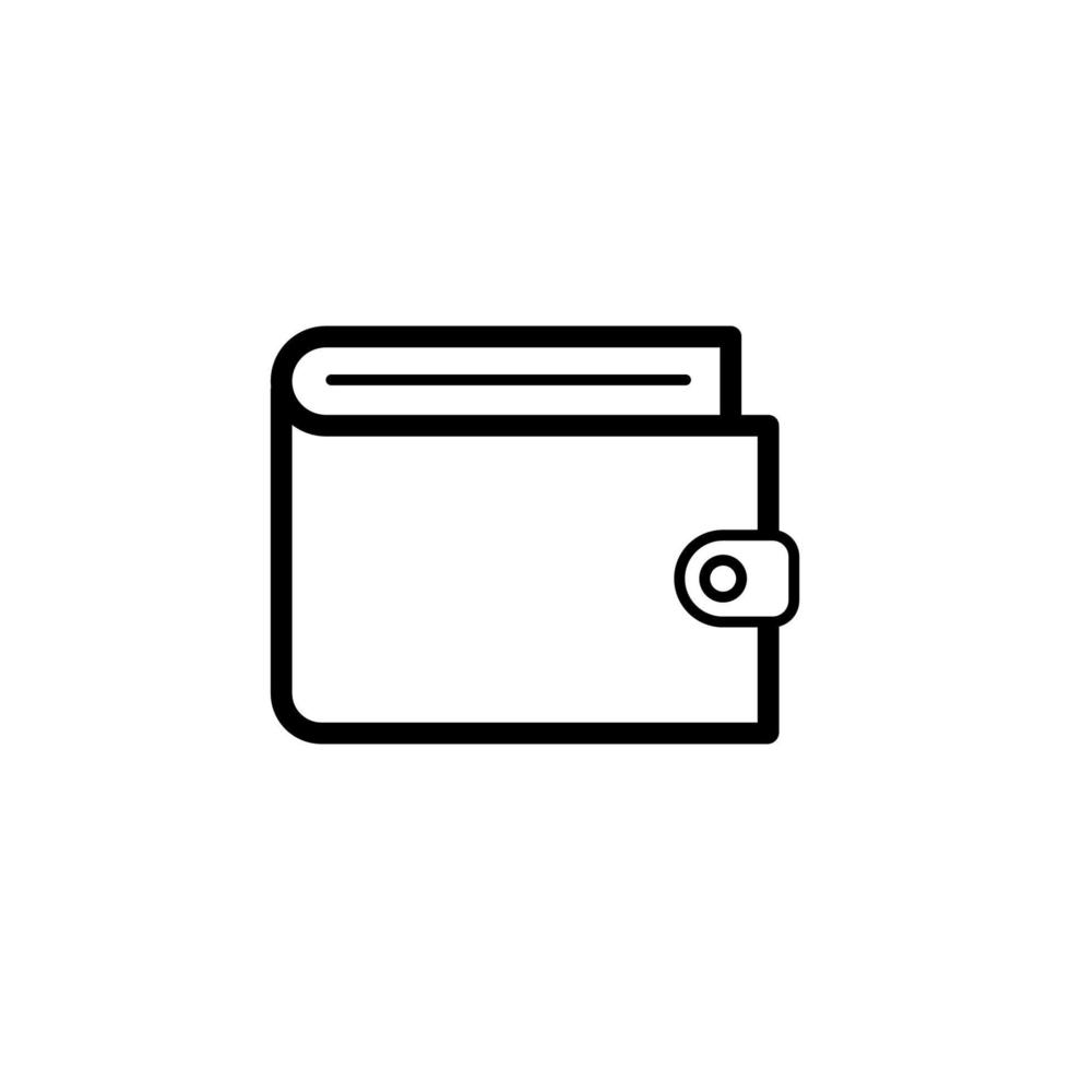 Line wallet Icon Vector Desgin on White Background