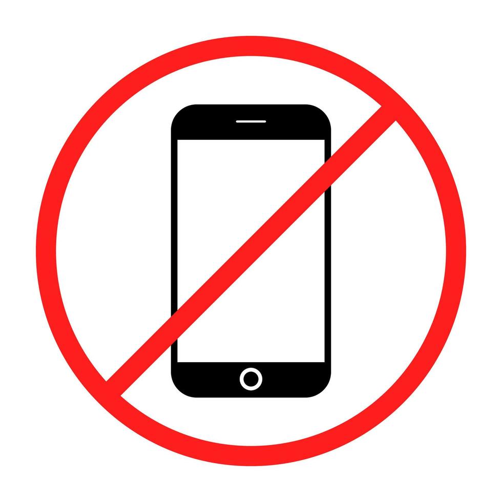 No phone, Smartphone icon vector design, Phone symbol