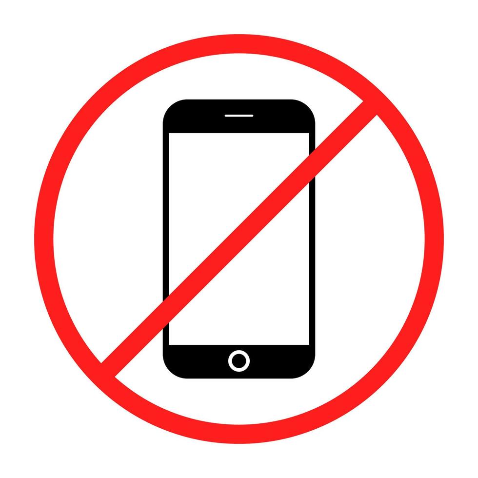 No phone, Smartphone icon vector design, Phone symbol