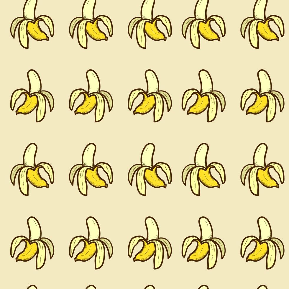 Bananas seamless pattern, Hand drawn. Vector illustration eps.10