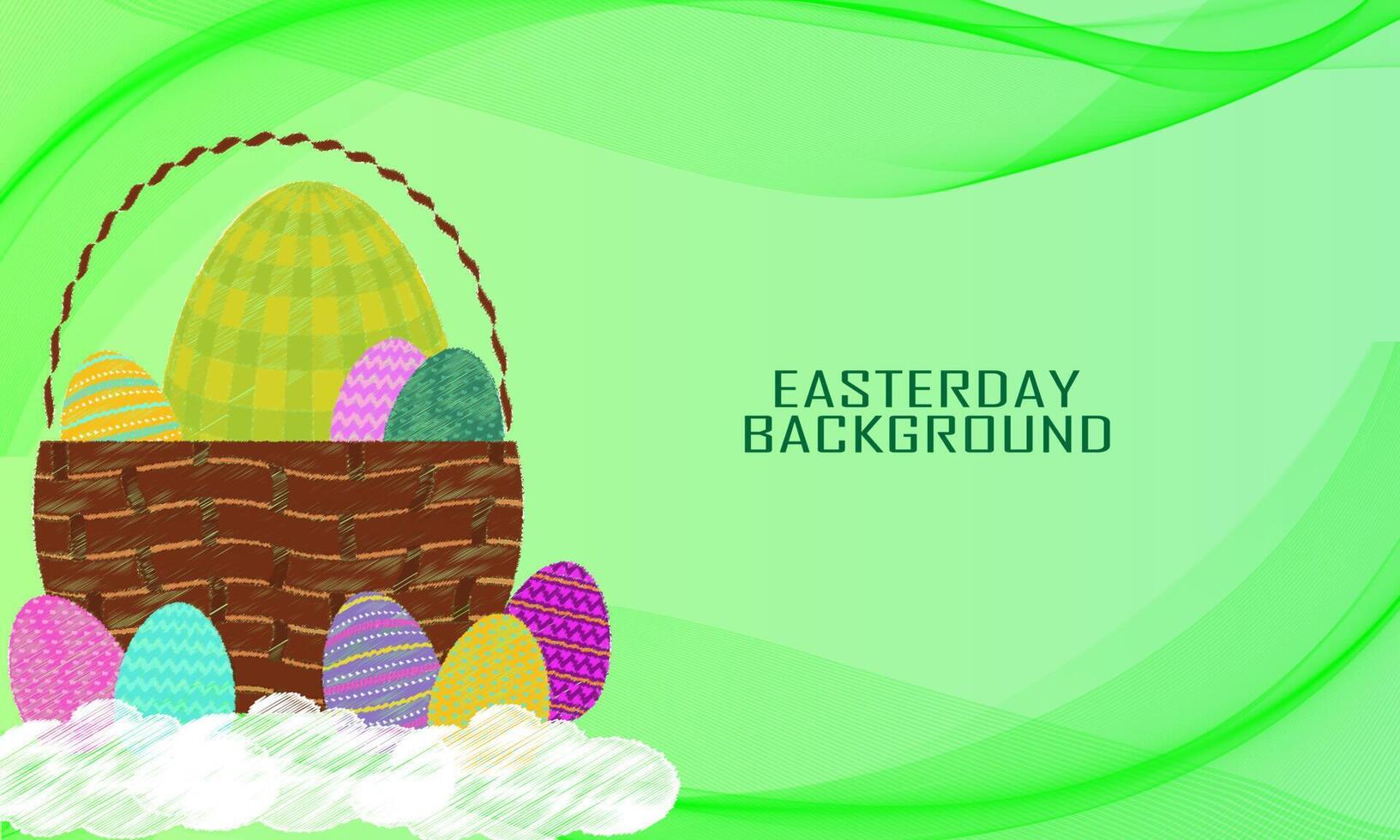 easter day background, with colorful eggs design, vector illustration