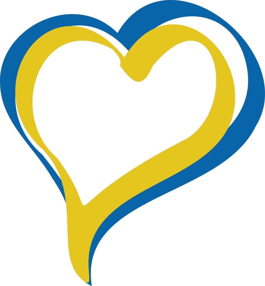 The heart of the world in Ukraine. vector
