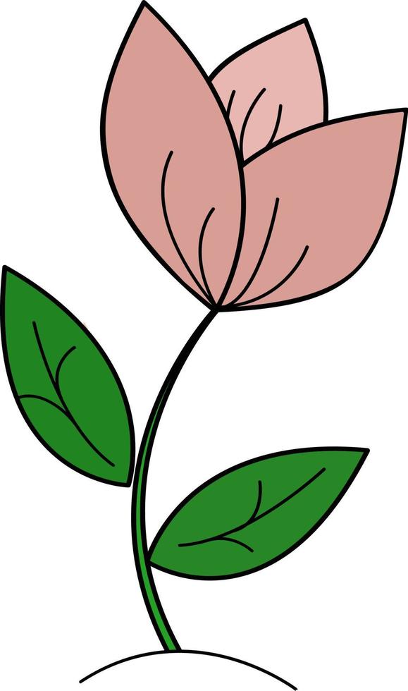 Vector flower illustration used for gardening magazines and books. Decorative element for Valentine's Day and wedding celebration. For website and interfaces, mobile applications, icons, postcards.