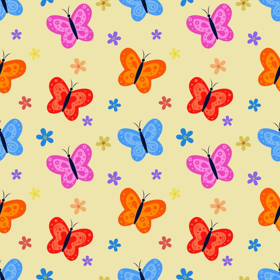 Seamless print with butterflies. Cute background for design of fabric, paper,  wrappers and wallpaper.eps 10 Stock Vector Image & Art - Alamy