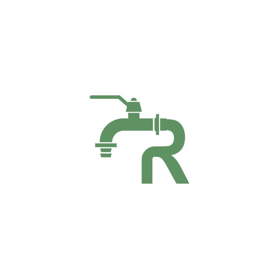 icono de grifo con vector de diseño de logotipo de letra r