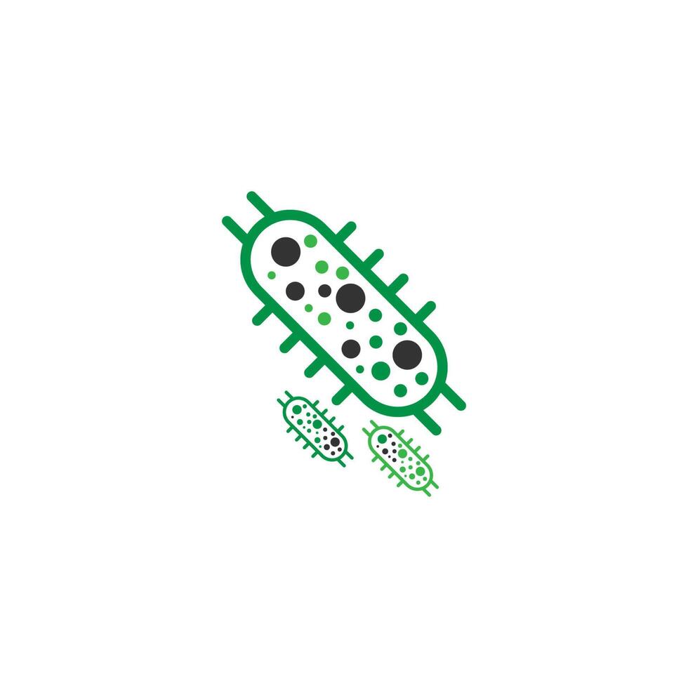 diseño plano de vector de icono de probiótico bacteriano