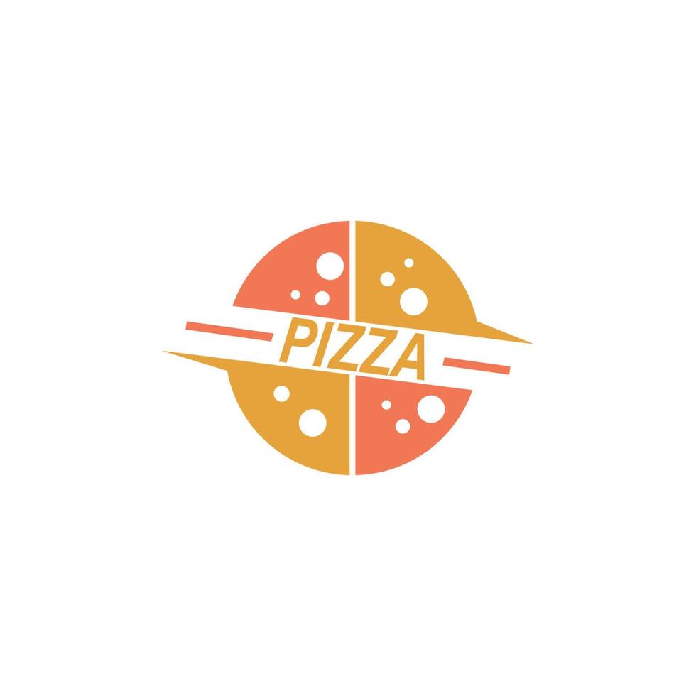 plantilla de vector de diseño de logotipo de icono de pizza