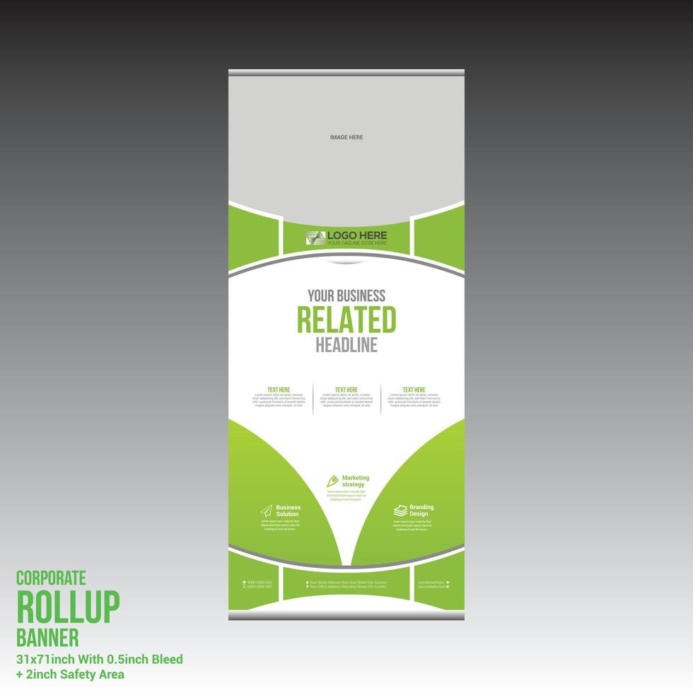 vector roll up banner design