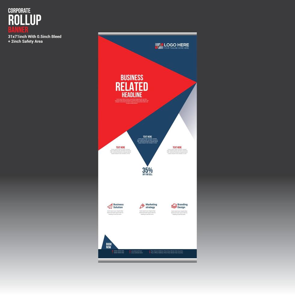 vector roll up banner design