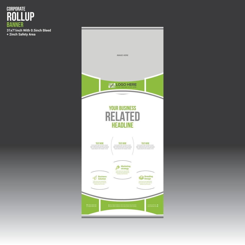 vector roll up banner design