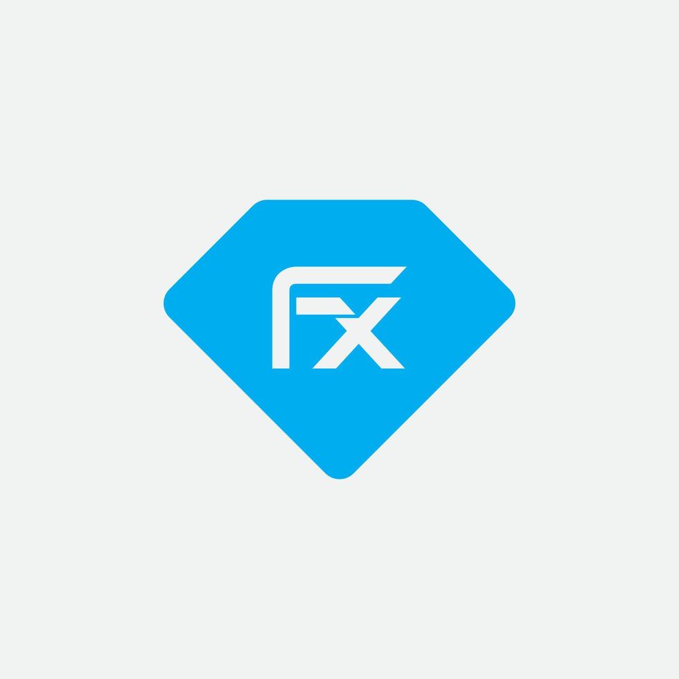 diseño de logotipo de letra fx vector