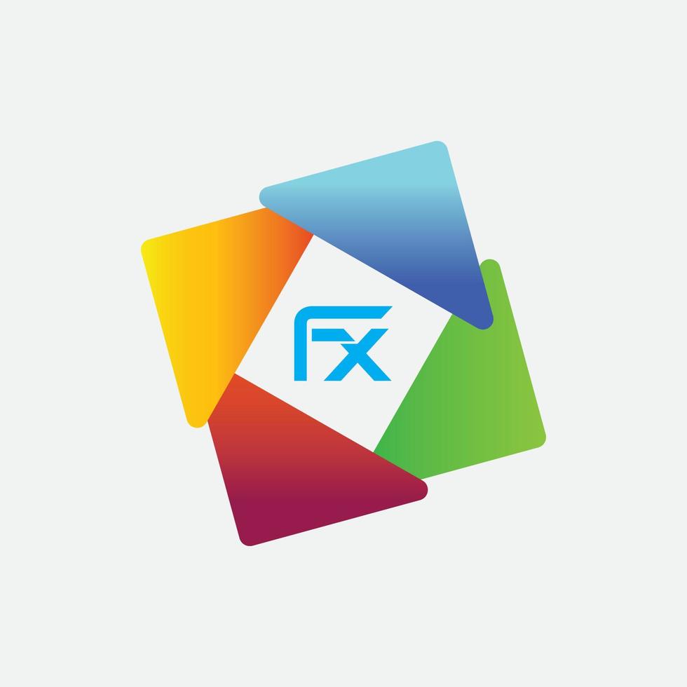 FX letter logo design vector