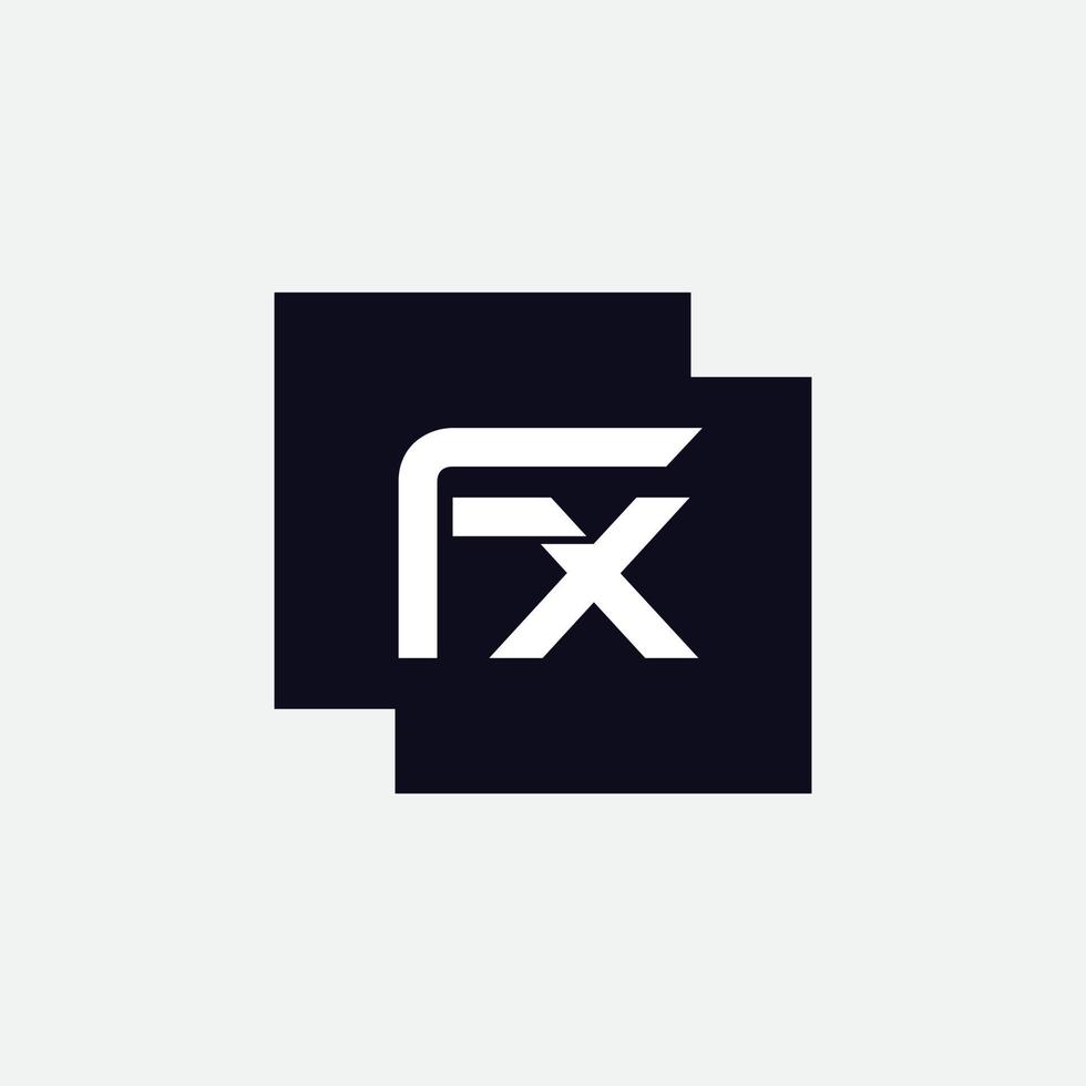 FX letter logo design vector