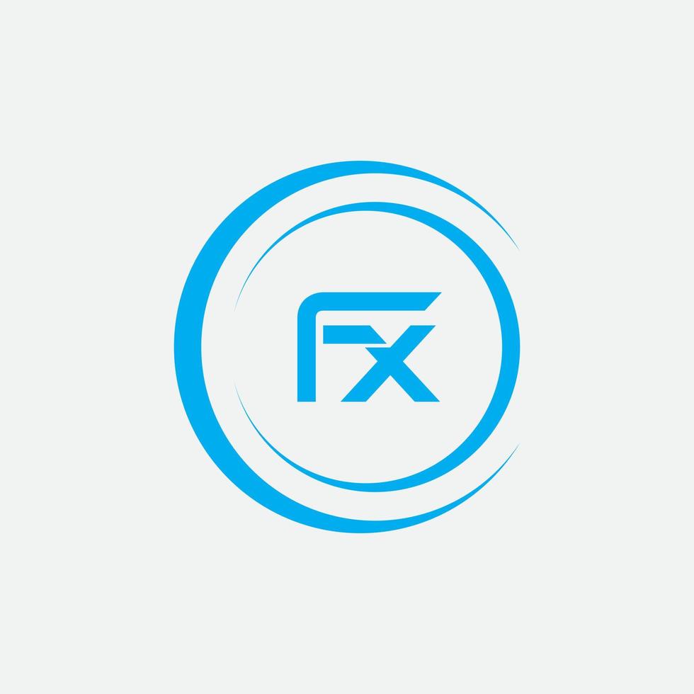 FX letter logo design vector