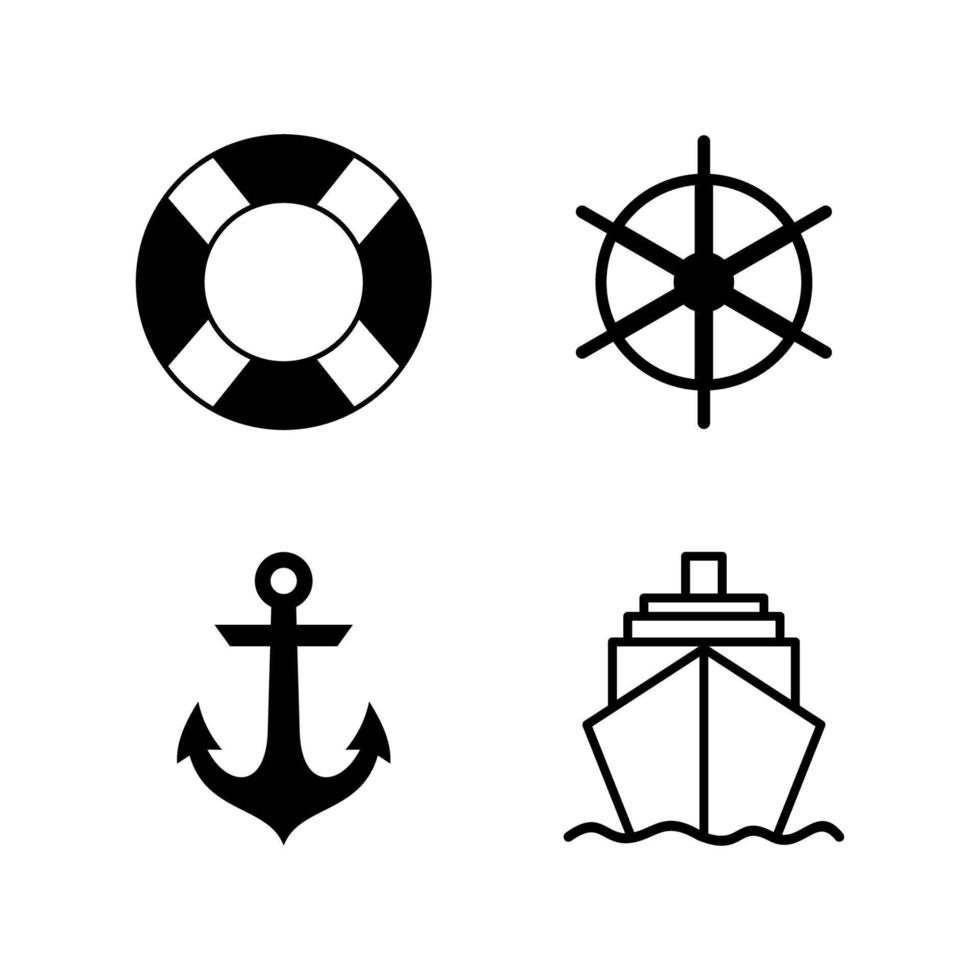 Boats icon set vector design templates on white background