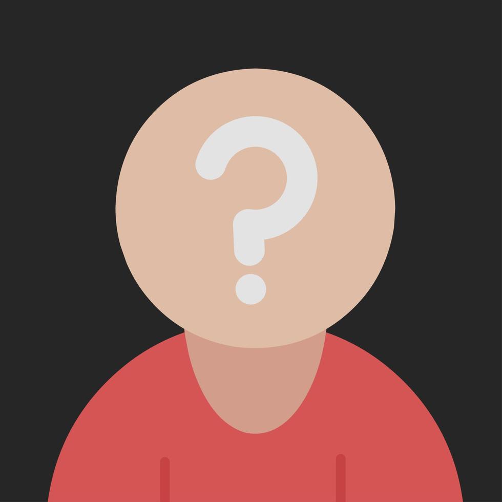 Question mark face character vector