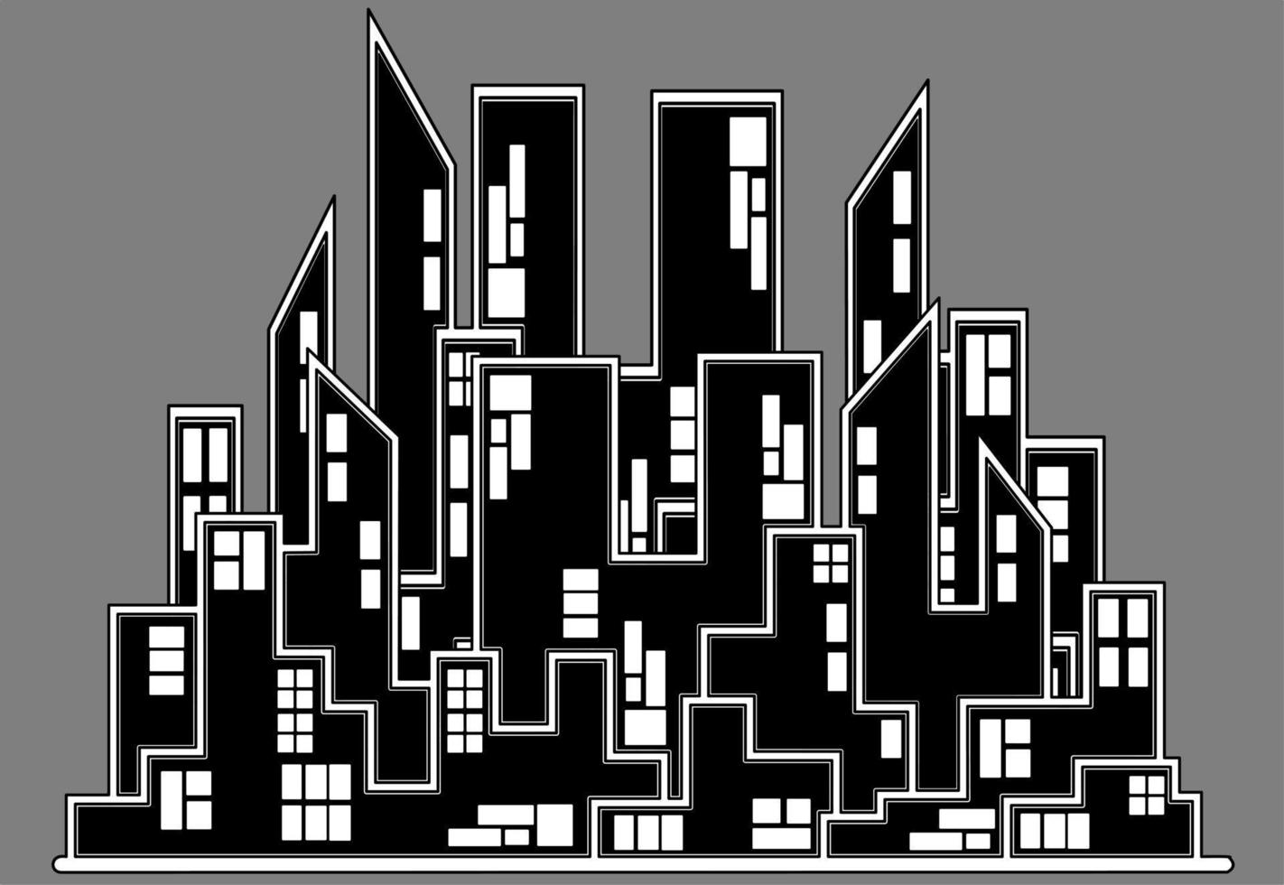 hermosa ciudad ilustración vector diseño