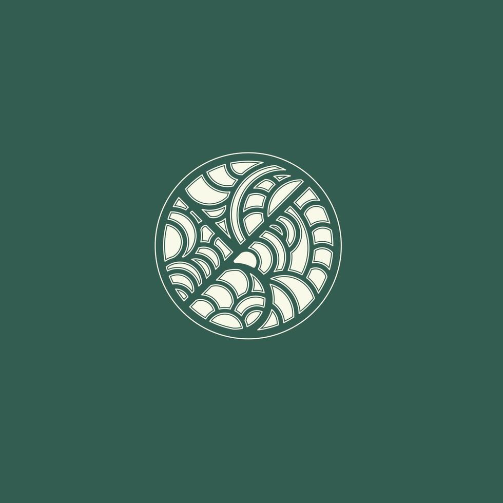 Beautiful abstract logo circle design vector