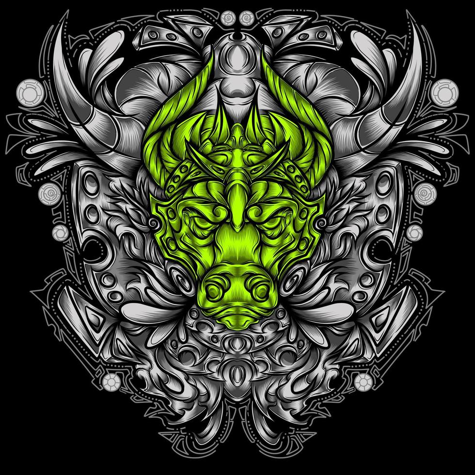 auténtico ornamento de diseño vectorial del zodiaco tauro vector