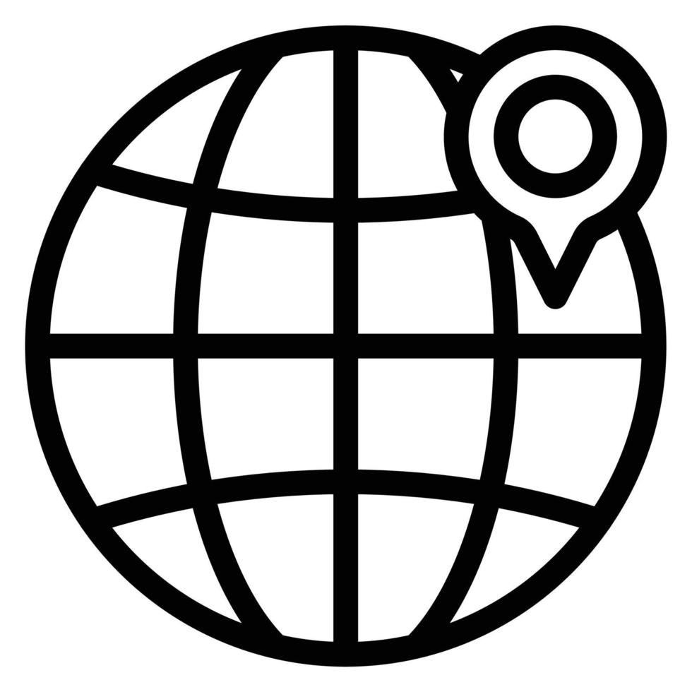 simple global vector icon, editable, 48 pixel