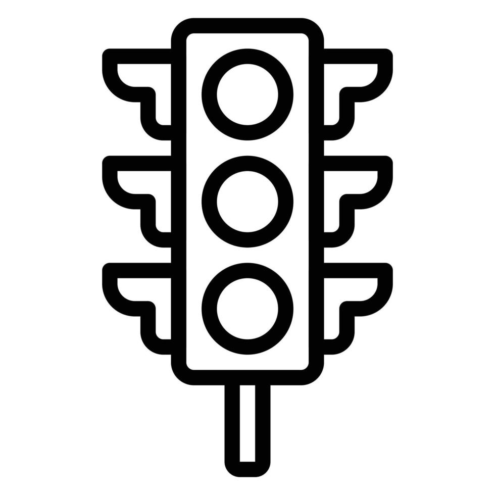 simple traffic light icon, editable, 48 pixel vector