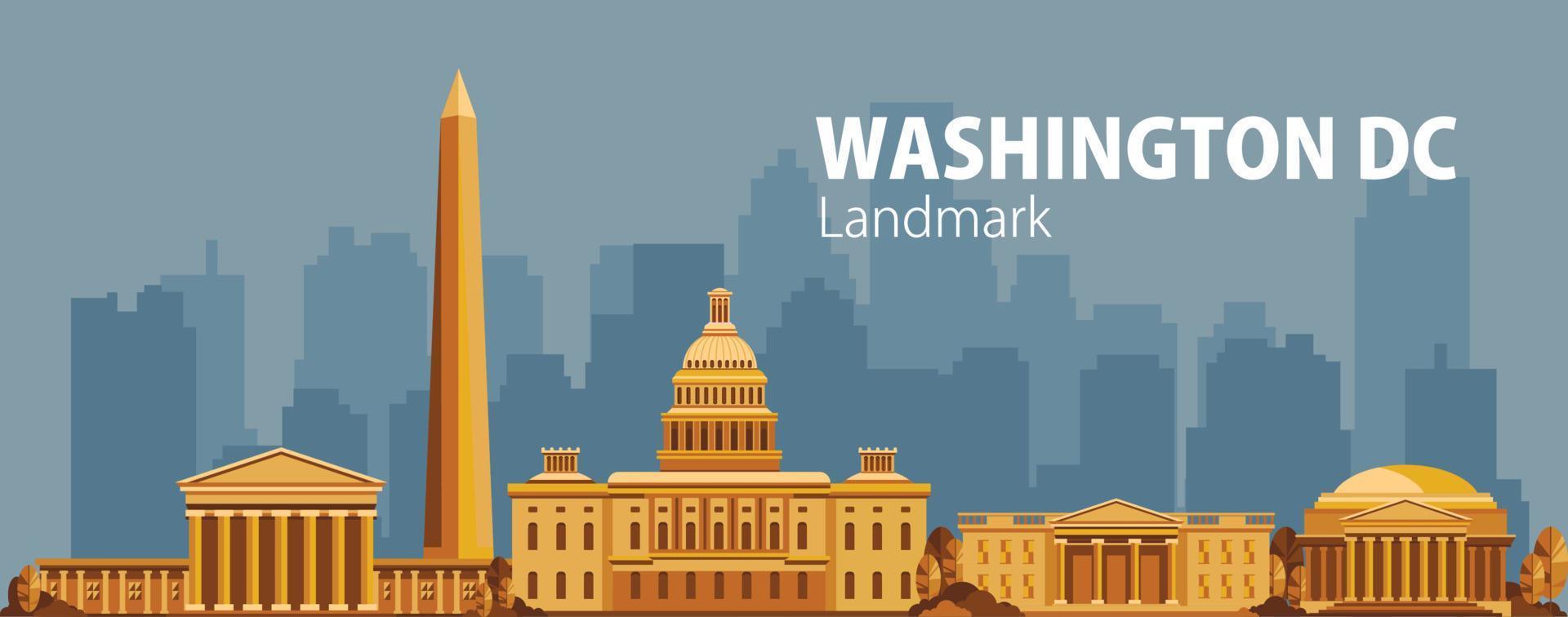 WASHINGTON DC CITY LANDMARK vector