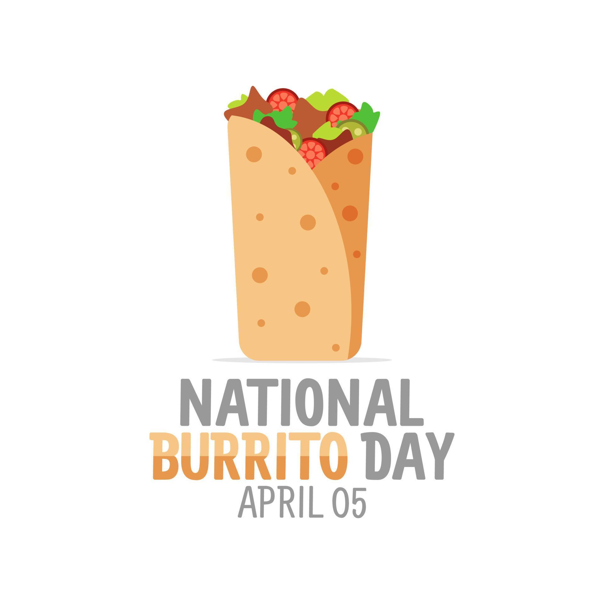 vector graphic of national burrito day good for national burrito day celebration. flat design