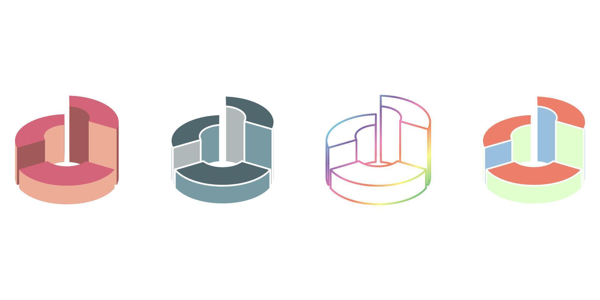 Infographic Element. Pie Chart Design set. vector