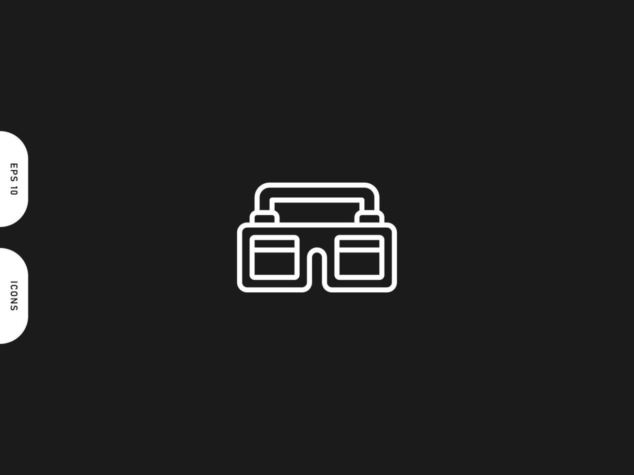 Glasses icon line free vector