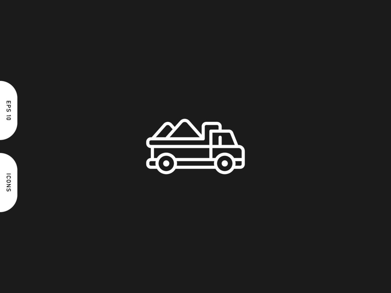 Truck icon line free vector