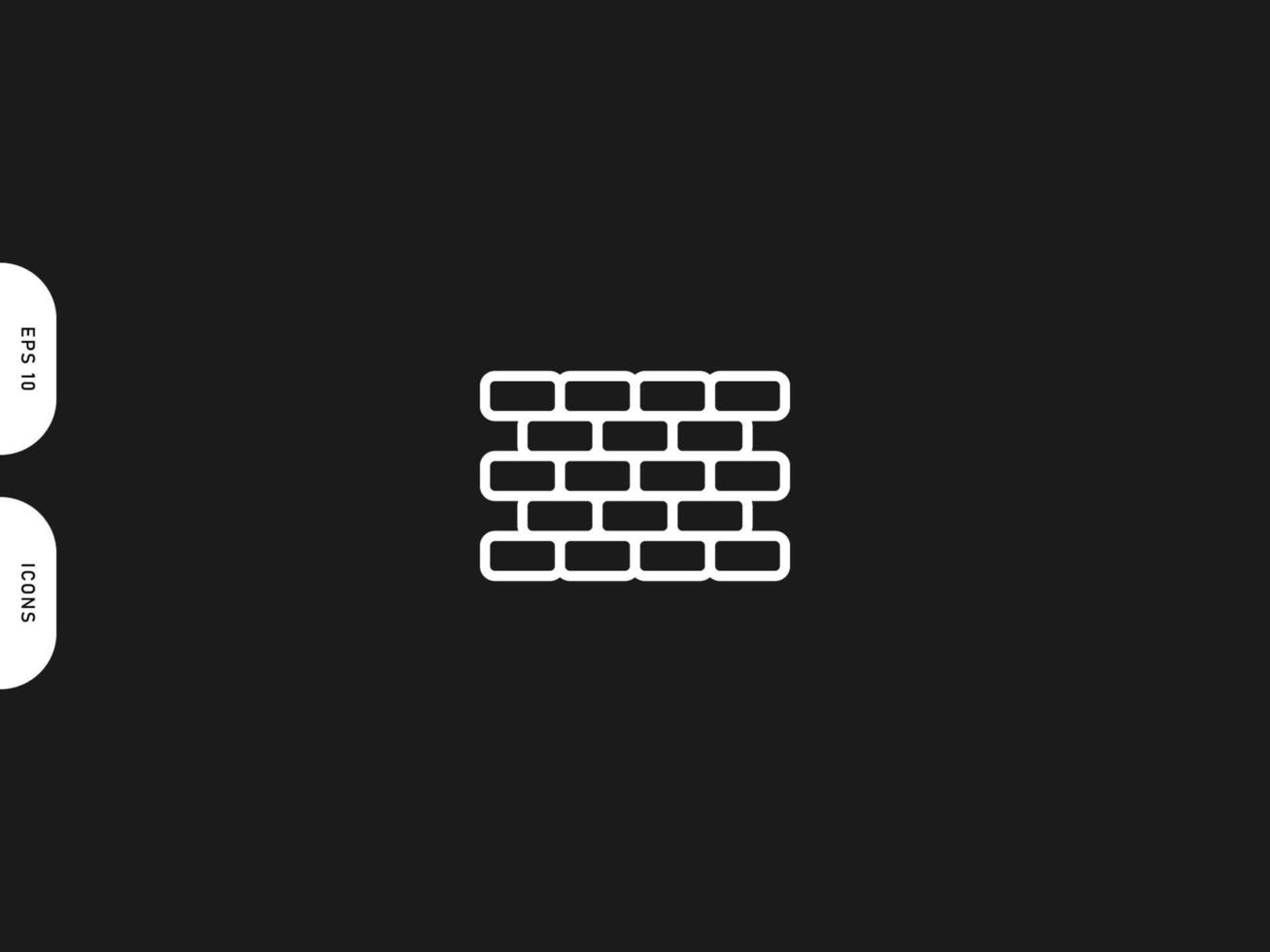 Wall icon line free vector
